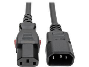 Tripp Lite Power Extension Cord Cable C14 to Locking C13 M/F 18 AWG 10A 2ft (P004-L02)