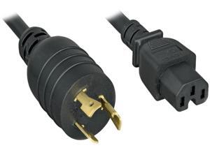 Nippon Labs L6-20P / C15 High Voltage / High Current Power Cord, NEMA L6-20P to IEC-60320-C15, SJT, 14 AWG., 15A, 250V, Black 10 ft. Power Cable Nippon Labs L6-20P / C15 High Voltage / High Current Power Cord, NEMA L6-20P to IEC-60320-C15, SJT, 14 AWG., 15A, 250V, Black 10 ft. Power Cable