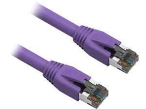 Nippon Labs 60CAT8-50-24PU 50 ft. Cat 8 Purple 2GHz, 40G, 24AWG, S/FTP - Shielded Latest 40Gbps 2000Mhz SFTP Patch Cord, Heavy Duty High Speed Cat 8 LAN Network RJ45 Cable - in Wall, Outdoor for Route Nippon Labs 60CAT8-50-24PU 50 ft. Cat 8 Purple 2GHz, 40G, 24AWG, S/FTP - Shielded Latest 40Gbps 2000Mhz SFTP Patch Cord, Heavy Duty High Speed Cat 8 LAN Network RJ45 Cable - in Wall, Outdoor for Route