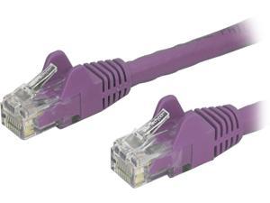 StarTech N6PATCH8PL Cat6 Patch Cable – 8 ft – Purple Ethernet Cable – Snagless RJ45 Cable – Ethernet Cord – Cat 6 Cable – 8ft