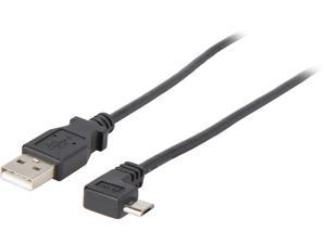 StarTech.com USBAUB50CMLA Black Micro-USB Charge-and-Sync Cable M/M - Left-Angle Micro-USB - 24 AWG