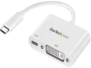 StarTech CDP2DVIUCPW USB C to DVI Adapter - with Power Delivery - White - USB-C Adapter - DVI Adapter - UBC-C Dongle - USB Type C Adapter StarTech CDP2DVIUCPW USB C to DVI Adapter - with Power Delivery - White - USB-C Adapter - DVI Adapter - UBC-C Dongle - USB Type C Adapter