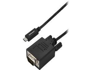 StarTech.com CDP2VGA3MBNL 9.8 ft. (3 m) USB-C to VGA Cable - USB Type-C to VGA Adapter Cable - 1920 x 1200 - Black (CDP2VGA3MBNL)