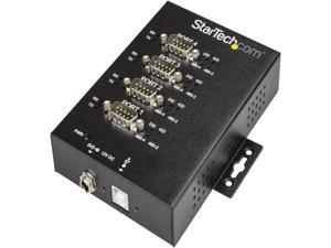 StarTech ICUSB234854I USB to RS-232/422/485 Serial Adapter - 4 Port - Industrial - 15 kV ESD Protection - USB to Serial Adapter - USB to Serial Hub