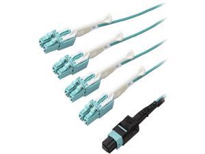 StarTech.com MPO8LCPL5M MTP to LC Breakout Cable - 15 ft / 5m - OM3 Multimode - 40Gb - Pull Tab - Plenum - MPO / MTP Connector - Fiber Optic Cable