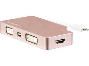 StarTech.com CDPVDHDMDPRG USB-C Multiport Video Adapter - Aluminum - USB Type C to VGA / 4K HDMI/Mini DisplayPort/DVI - USB C Adapter - Rose Gold StarTech.com CDPVDHDMDPRG USB-C Multiport Video Adapter - Aluminum - USB Type C to VGA / 4K HDMI/Mini DisplayPort/DVI - USB C Adapter - Rose Gold