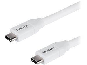 StarTech.com USB2C5C2MW USB C to USB C Cable - 6 ft / 2m - 5A PD - M/M - White - USB 2.0 - USB-IF Certified - USB Type C Cable - USB C Charging Cable StarTech.com USB2C5C2MW USB C to USB C Cable - 6 ft / 2m - 5A PD - M/M - White - USB 2.0 - USB-IF Certified - USB Type C Cable - USB C Charging Cable