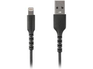 StarTech.com RUSBLTMM2MB USB to Lightning Cable - 6.6 ft / 2m - MFi Certified Lightning Cable - Heavy Duty Lightning Cable - Black