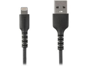 StarTech.com 1m USB A to Lightning Cable - Durable Black USB Type A to Lightning Connector Charge and Sync Charger Cord - Rugged w/Aramid Fiber - Apple MFI Certified - iPad Air iPhone 11 (RUSBLTMM1MB) StarTech.com 1m USB A to Lightning Cable - Durable Black USB Type A to Lightning Connector Charge and Sync Charger Cord - Rugged w/Aramid Fiber - Apple MFI Certified - iPad Air iPhone 11 (RUSBLTMM1MB)