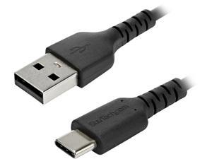 StarTechcom RUSB2AC2MB 2m 656 ft USB A to USB C Cable  High Quality USB 20 Data Transfer  Charge Cable  Male to Male  Aramid Fiber  Black RUSB2AC2MB