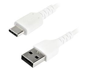 StarTech.com RUSB2AC2MW 2m (6.56 ft.) USB A to USB C Cable - High Quality USB 2.0 Data Transfer & Charge Cable - Male to Male - Aramid Fiber - White (RUSB2AC2MW) StarTech.com RUSB2AC2MW 2m (6.56 ft.) USB A to USB C Cable - High Quality USB 2.0 Data Transfer & Charge Cable - Male to Male - Aramid Fiber - White (RUSB2AC2MW)