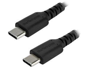 StarTech.com RUSB2CC1MB 1m (3.28 ft.) USB C Cable - Durable USB 2.0 Type C Cord - Data & Charging - Male to Male - Black (RUSB2CC1MB) StarTech.com RUSB2CC1MB 1m (3.28 ft.) USB C Cable - Durable USB 2.0 Type C Cord - Data & Charging - Male to Male - Black (RUSB2CC1MB)