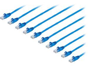 StarTech.com 3 ft. CAT6 Cable 10 Pack - Blue CAT6 Patch Cord - Snagless RJ45 Connectors - 24 AWG Copper Wire - Ethernet (N6PATCH3BL10PK)