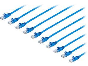 StarTech.com 5 ft. CAT6 Cable 10 Pack - Blue CAT6 Patch Cord - Snagless RJ45 Connectors - 24 AWG Copper Wire - Ethernet (N6PATCH5BL10PK)