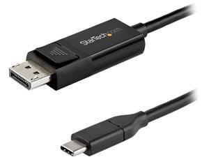 StarTech.com CDP2DP141MBD 3.3 ft. (1m) USB C to DisplayPort 1.4 Cable - Bidirectional - 8K 30 - HBR3 - Thunderbolt 3 - USB Type C Adapter (CDP2DP141MBD)