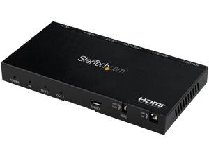 StarTech.com ST122HD20S 2 Port HDMI Splitter - 4K 60Hz with Built-In Scaler - HDCP 2.2 - EDID Emulation - 7.1 Surround Sound (ST122HD20S)