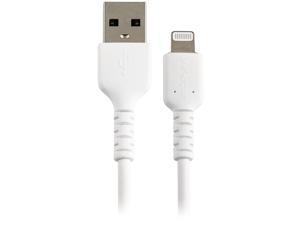 StarTech.com RUSBLTMM30CMW 30cm Durable USB A to Lightning Cable - White USB Type A to Lightning Connector Charge & Sync Power Cord - Rugged w/Aramid Fiber - Apple MFI Certified - iPad Air iPhone 12