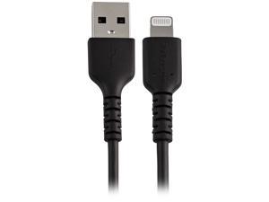 StarTech.com RUSBLTMM30CMB 30cm Durable USB A to Lightning Cable - Black USB Type A to Lightning Connector Charge & Sync Power Cord - Rugged w/Aramid Fiber - Apple MFI Certified - iPad Air iPhone 12
