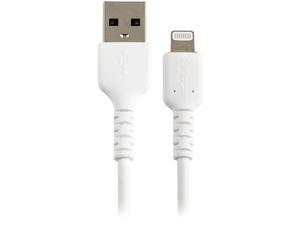 StarTech.com RUSBLTMM15CMW 15cm Durable USB A to Lightning Cable - White USB Type A to Lightning Connector Charge & Sync Power Cord - Rugged w/Aramid Fiber - Apple MFI Certified - iPad Air iPhone 12