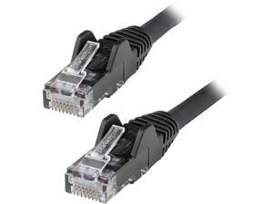 20ft (6m) LSZH CAT6 Ethernet Cable, 10 Gigabit Snagless RJ45 100W PoE Patch Cord, CAT 6 10GbE UTP Network Cable w/Strain Relief, Black/Fluke Tested/ETL/Low Smoke Zero Halogen - Category 6, 24AWG