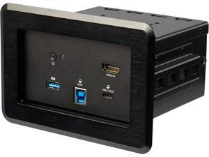 Conference Room Docking Station, Universal Laptop Dock, 4K HDMI, 60W Power Delivery, USB Hub, GbE, Audio, In-Table Connectivity Box For Huddle/Boardroom Collaboration Space - For Teams & Zoom Calls