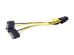 StarTech.com SATPCIEXADAP 6 in. 6in SATA Power to 6 Pin PCI Express Video Card Power Cable Adapter StarTech.com SATPCIEXADAP 6 in. 6in SATA Power to 6 Pin PCI Express Video Card Power Cable Adapter