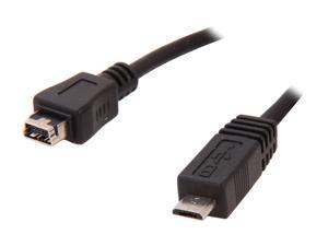 StarTech.com UUSBMUSBMF6 Black Micro USB to Mini USB Adapter Cable