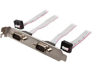 StarTech.com Model PLATE9M2P16 16" 2 Port DB9 Serial Port Bracket to 10 Pin Header