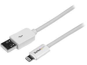 StarTechcom USBLT2MW 2m 6ft Long White Apple 8pin Lightning Connector to USB Cable for iPhone  iPod  iPad  Charge and Sync Cable