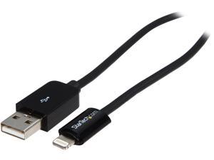StarTechcom USBLT1MB Black 1m 3ft Black Apple 8pin Lightning Connector to USB Cable for iPhone  iPod  iPad
