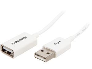 StarTech USBEXTPAA2MW 6.56 ft White USB 2.0 Extension Cable A to A M-F StarTech USBEXTPAA2MW 6.56 ft White USB 2.0 Extension Cable A to A M-F