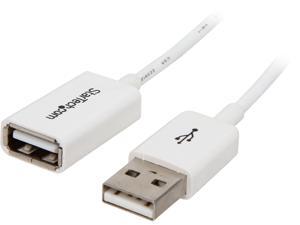 StarTech USBEXTPAA1MW 3.28 ft White USB 2.0 Extension Cable A to A M-F StarTech USBEXTPAA1MW 3.28 ft White USB 2.0 Extension Cable A to A M-F