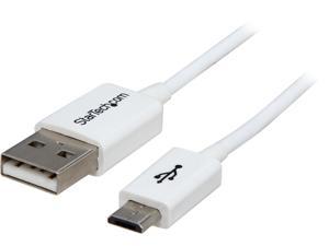 StarTech USBPAUB50CMW 05m White Micro USB Cable  A to Micro B