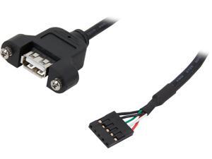 StarTech.com USBPNLAFHD3 Black Panel Mount USB Cable - USB A to Motherboard Header Cable StarTech.com USBPNLAFHD3 Black Panel Mount USB Cable - USB A to Motherboard Header Cable