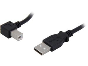 StarTechcom USBAB2ML Black USB 20 A to Left Angle B Cable  MM