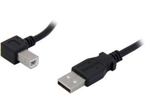 StarTech.com USBAB2ML Black USB 2.0 A to Left Angle B Cable - M/M StarTech.com USBAB2ML Black USB 2.0 A to Left Angle B Cable - M/M