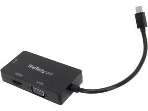 StarTech.com MDP2VGDVHD Mini DisplayPort Adapter - 3-in-1 - 1080p - Monitor Adapter - Mini DP to HDMI / VGA / DVI Adapter Hub