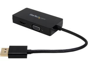 StarTech.com DP2VGDVHD Travel A/V adapter: 3-in-1 DisplayPort to VGA DVI or HDMI converter