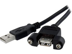StarTech.com 2 ft Panel Mount USB Cable A to A - F/M StarTech.com 2 ft Panel Mount USB Cable A to A - F/M