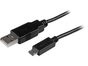 StarTech.com 1 ft Mobile Charge Sync USB to Slim Micro USB Cable for Smartphones and Tablets - A to Micro B