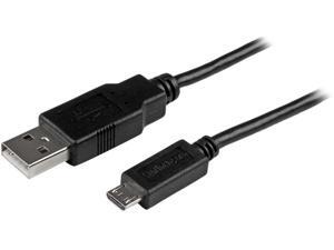 StarTech USBAUB15CMBK 15cm (6in) Mobile Charge Sync USB to Slim Micro USB Cable for Smartphones and Tablets - A to Micro B StarTech USBAUB15CMBK 15cm (6in) Mobile Charge Sync USB to Slim Micro USB Cable for Smartphones and Tablets - A to Micro B