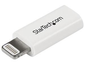 StarTech.com White Apple 8-pin Lightning Connector to Micro USB Adapter for iPhone / iPod / iPad StarTech.com White Apple 8-pin Lightning Connector to Micro USB Adapter for iPhone / iPod / iPad