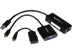 StarTech LENYMCHDVUGK Accessory Kit for Lenovo Yoga 3 Pro Micro HDMI to VGA -USB 3.0 Gb LAN 3-In-1 Connecter
