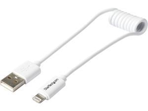StarTech.com USBCLT30CMW White Lightning to USB cable - coiled StarTech.com USBCLT30CMW White Lightning to USB cable - coiled