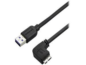 StarTechcom 1m 3 ft Slim Micro USB 30 Cable  MM  USB 30 A to RightAngle Micro USB  USB 31 Gen 1 5 Gbps