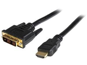 StarTech.com HDDVIMM2M Black Male to Male HDMI to DVI-D Cable