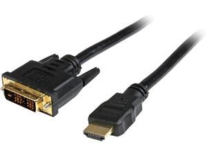 StarTech.com HDDVIMM3M Black Male to Male HDMI to DVI-D Cable