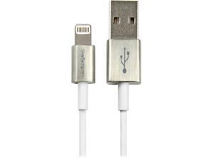 StarTech USBLTM1MWH White Premium Lightning to USB Cable with Metal Connectors - 1 m (3.3 ft.) StarTech USBLTM1MWH White Premium Lightning to USB Cable with Metal Connectors - 1 m (3.3 ft.)