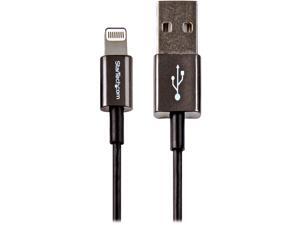 StarTech.com USBLTM1MBK Black Premium Apple Lightning to USB Cable with Metal Connectors - 1 m (3.3 ft.) - Black StarTech.com USBLTM1MBK Black Premium Apple Lightning to USB Cable with Metal Connectors - 1 m (3.3 ft.) - Black