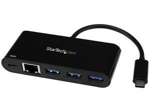 StarTech HB30C3AGEPD 3 Port USB C Hub w/ GbE & PD 2.0 - USB-C to 2 x USB-A - USB 3.0 Hub - USB Port Expander - USB Port Hub w/ GbE & Power Delivery